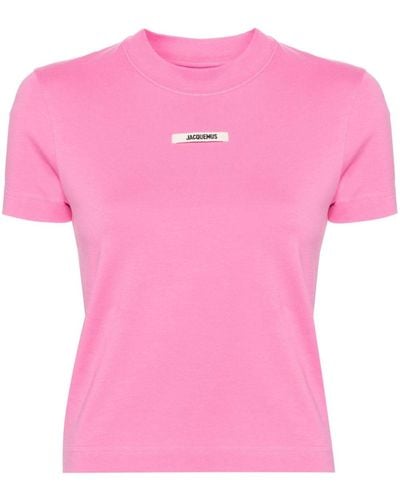 Jacquemus T-shirt 'le t-shirt gros grain' rose