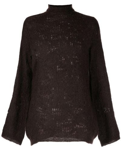 NAMACHEKO Roll Neck Knitted Sweater - Black