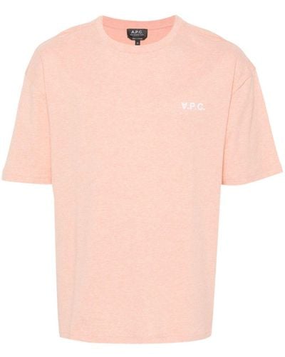 A.P.C. Ava Katoenen T-shirt - Roze