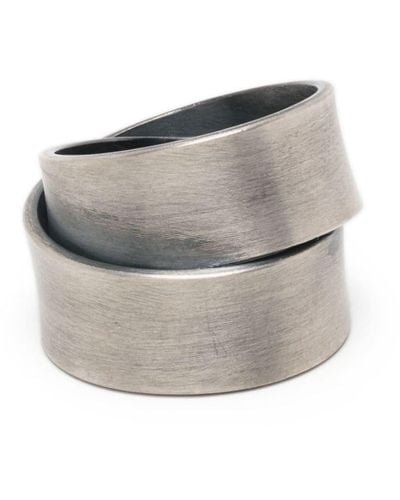 Detaj Twisted Double Ring - Gray