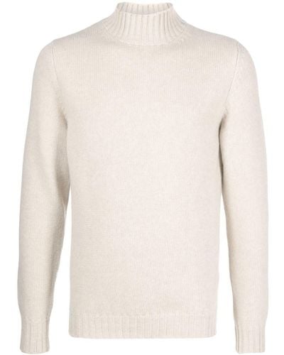 Fedeli Mock-neck Knit Sweater - Natural