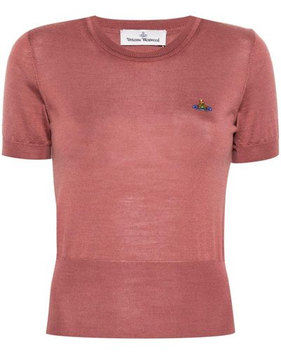 Vivienne Westwood Bea Orb-embroidered Sweater - Pink