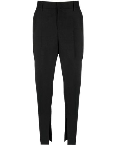 Gucci Side-slit Tapered Trousers - Black
