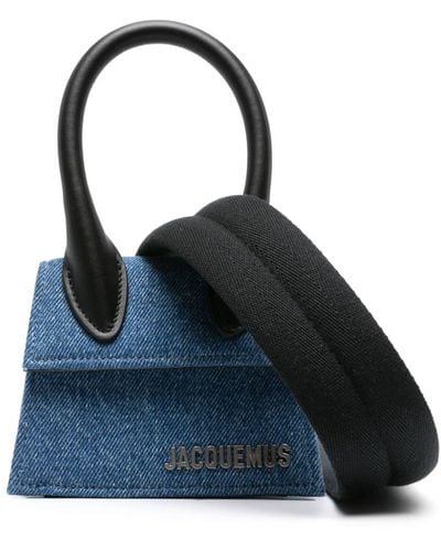 Jacquemus Le Chiquito Homme Mini-Tasche aus Denim - Blau