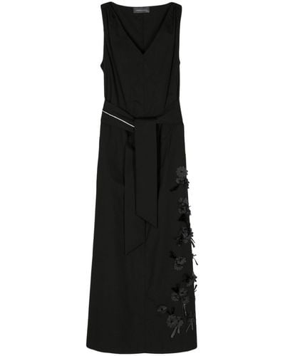 Lorena Antoniazzi ベルテッド ドレス - ブラック
