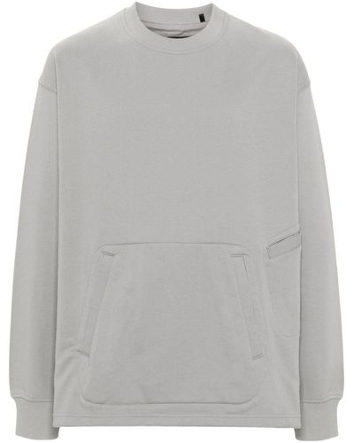 Y-3 Logo-rubberised Jersey Sweatshirt - Gray