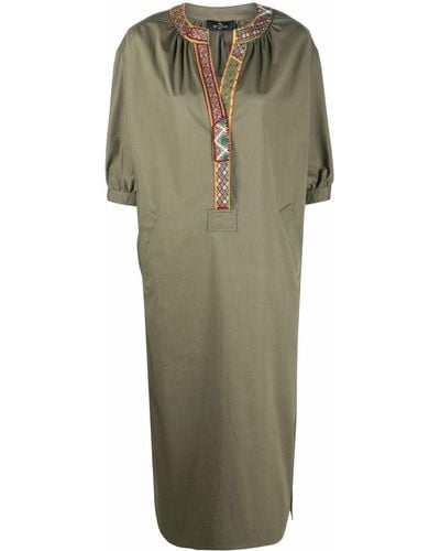 Etro Midi-jurk Met Geborduurde Kralen - Groen