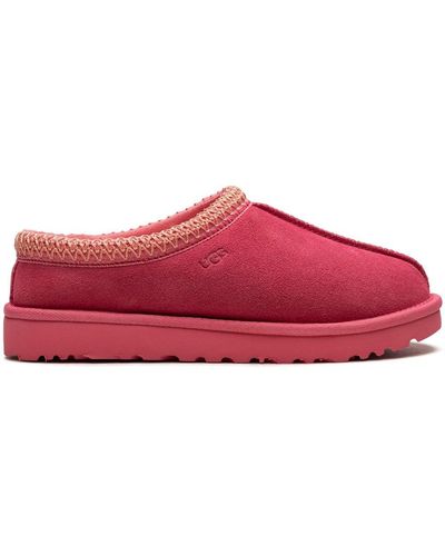 UGG Tasman "pink Glow" Suede Slippers - Red