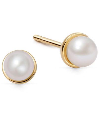 Astley Clarke Pendientes Celestial con perla - Metálico