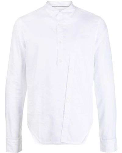 Private Stock Asymmetric-design Cotton Shirt - White