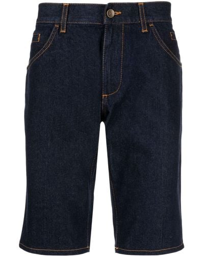 Dolce & Gabbana Low-rise Denim Shorts - Blue