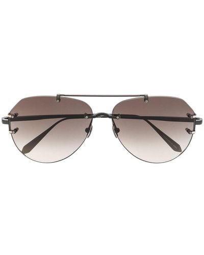 Linda Farrow Pilot-frame Sunglasses - Black