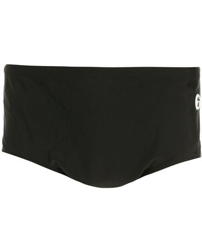 Amir Slama Logo-patch Swimming Shorts - Black