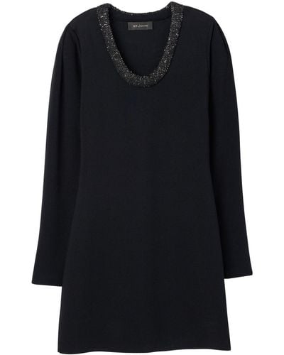 St. John Sequin-embellished Minidress - Black