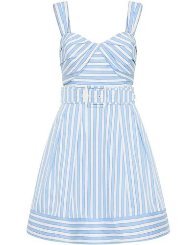 Rebecca Vallance Ava Gestreepte Mini-jurk - Blauw