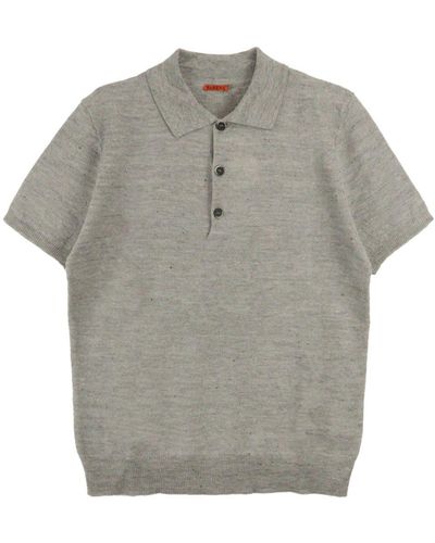 Barena Marco Slissa Mélange-effect Polo Shirt - Gray