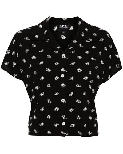 A.P.C. Miley Bandana-print Shirt - Black