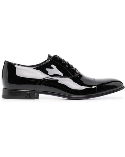 Philipp Plein Patent-leather Oxford Shoes - Black
