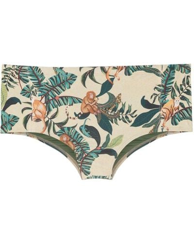 Lygia & Nanny Parati Jungle-print Swimming Trunks - White