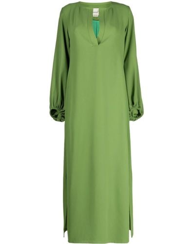 Bambah Kleid mit weiten Ärmeln - Grün