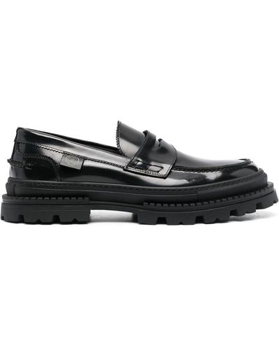 Giuliano Galiano Freddie Leather Loafers - Black