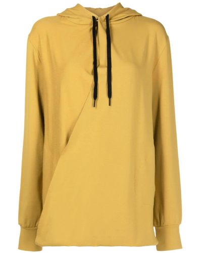 UMA | Raquel Davidowicz Long-sleeved Cotton Hoodie - Yellow
