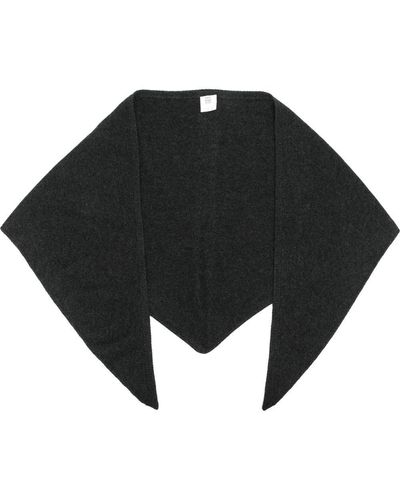 Totême Triangle-shaped Cashmere Scarf - Black