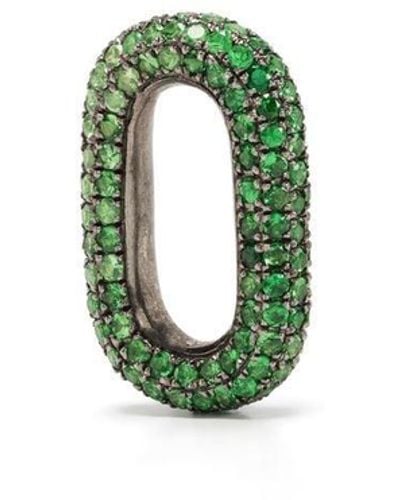 Selim Mouzannar Tsavourite Embellished Link Earring Charm - Green