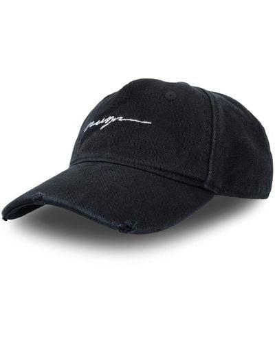 MSGM Cappello baseball con ricamo logo - Nero
