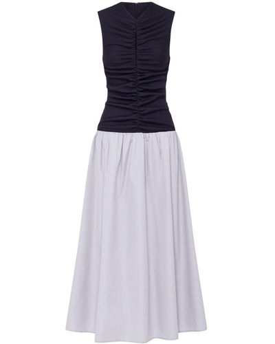 Anna Quan Gedrapeerde Maxi-jurk - Blauw