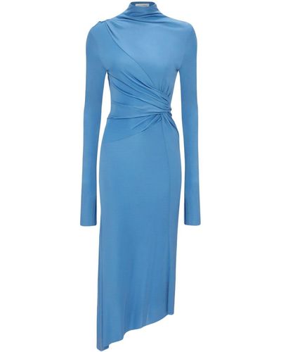 Victoria Beckham ドレープ ドレス - ブルー