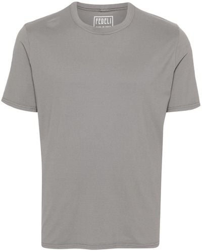 Fedeli Short-sleeve Cotton T-shirt - Gray