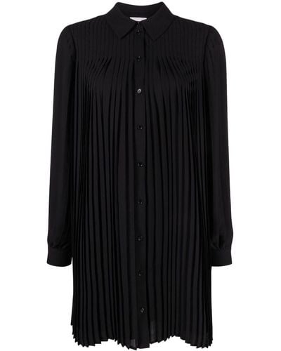 Claudie Pierlot Fully-pleated Shirt Dress - Black