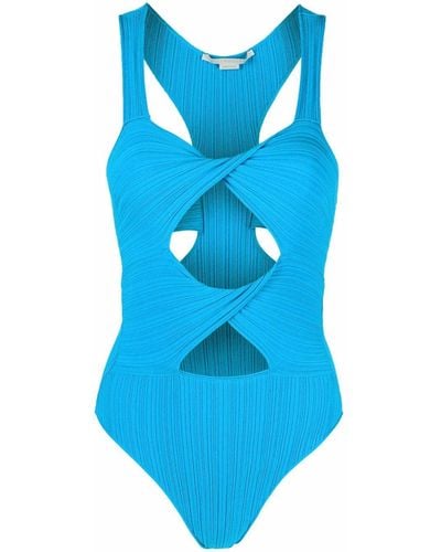 Stella McCartney Cut-out Knit Bodysuit - Blue