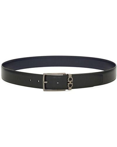 Ferragamo Reversible Gancini leather belt - Negro