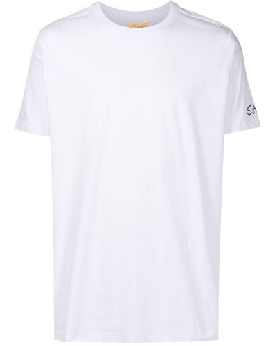 Amir Slama T-shirt à imprimé Three Heads - Blanc