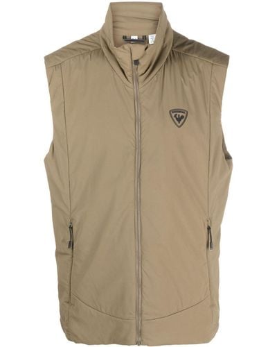 Rossignol Logo-patch Stand-up Collar Gilet - Natural