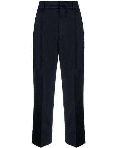 Ami Paris Cropped Tapered Pants - Blue