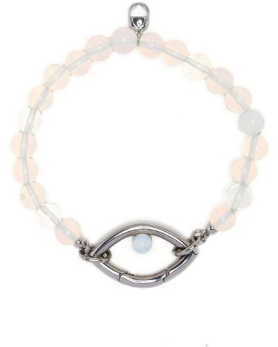 CAPSULE ELEVEN Eye-charm Detail Bracelet - White
