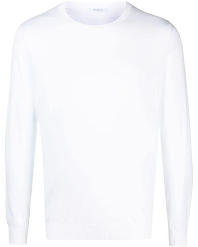 Malo Crewneck Cotton Sweater - White