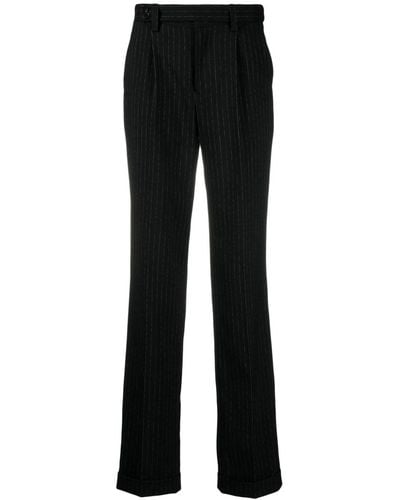 Zadig & Voltaire Pinstriped Pressed-crease Tailored Trousers - Black