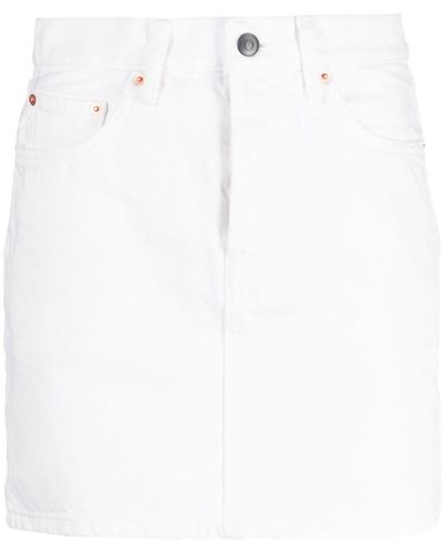 Wardrobe NYC Schmaler Jeansrock - Weiß