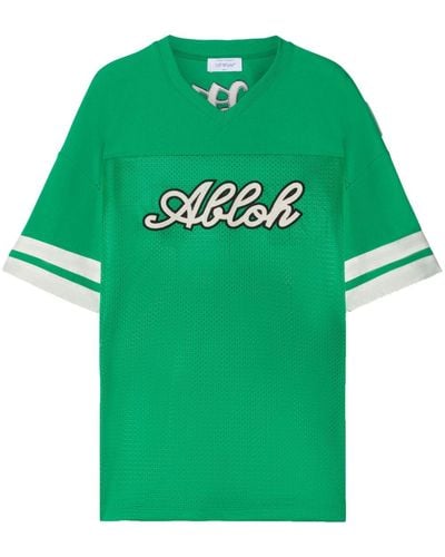 Off-White c/o Virgil Abloh Camiseta con estampado Football - Verde