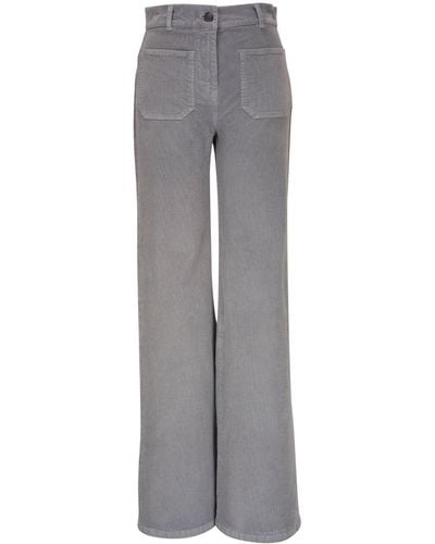 Nili Lotan High-waisted Denim Trousers - Grey