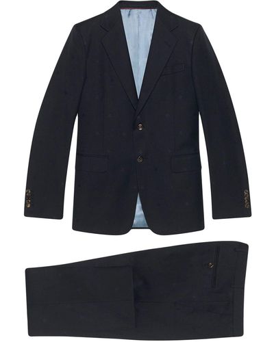 Gucci Single-breasted Two-piece Suit - Blue