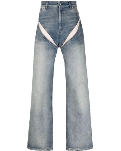 Y. Project Weite Jeans mit Cut-Outs - Blau