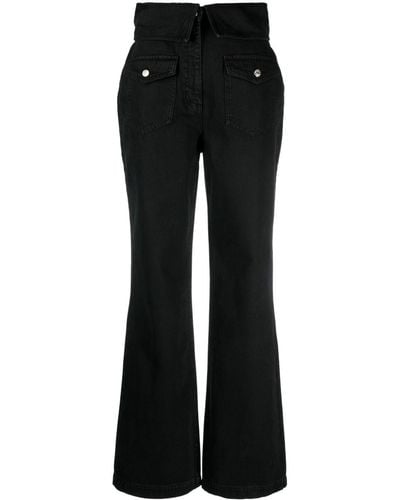 Moschino Jeans Folded-edge Flared Jeans - Black