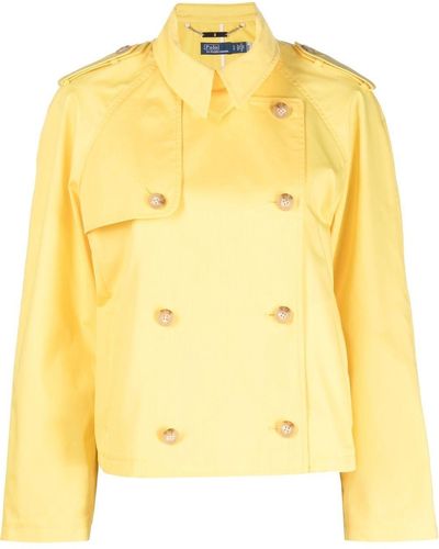 Polo Ralph Lauren Cropped Double-breasted Trench Coat - Yellow