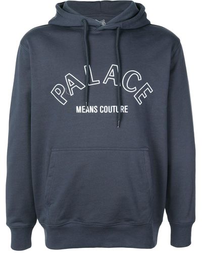 Palace Couture Logo-print Hoodie - Blue