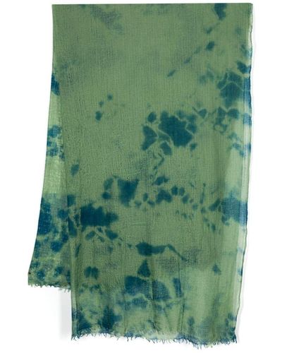 Suzusan Tie-dye Cashmere Scarf - Green